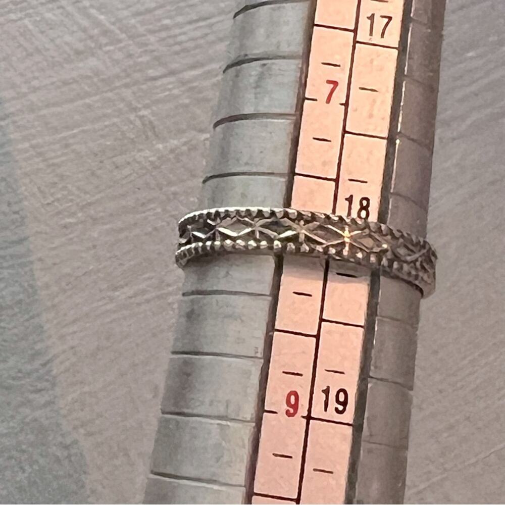 925 Sterling Silver Stone Ring Size 8 - Picture 11 of 11